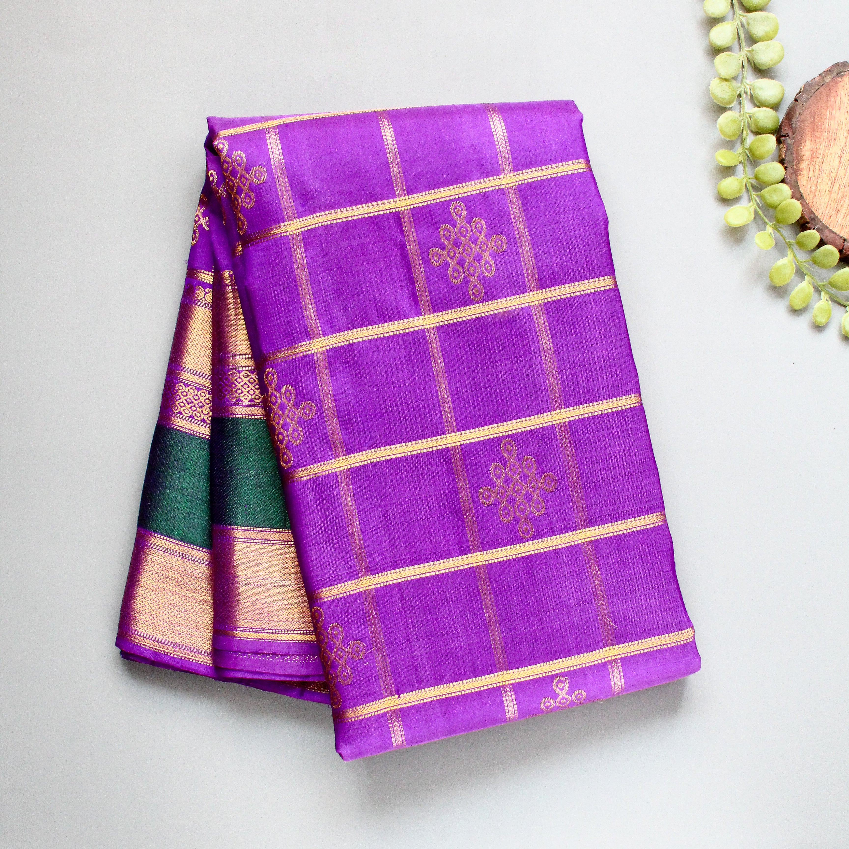 The Gharchola Kolam - Purple
